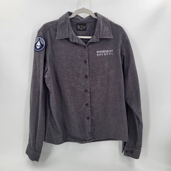 The Vermont Flannel Co Rhinegeist Brewery Classic Women's Shirt XL Charcoal L/S - Picture 1 of 8